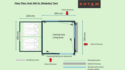 KHYAM HUB 300 XL (MODULAR) TENT