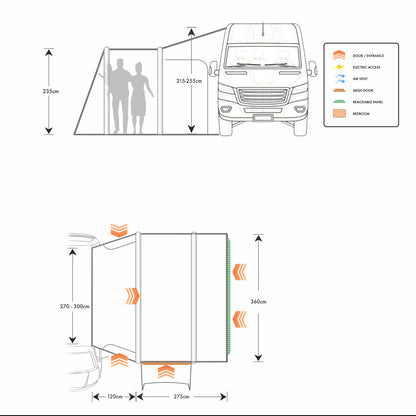 Airtek Juniper HT Inflatable Driveaway Awning