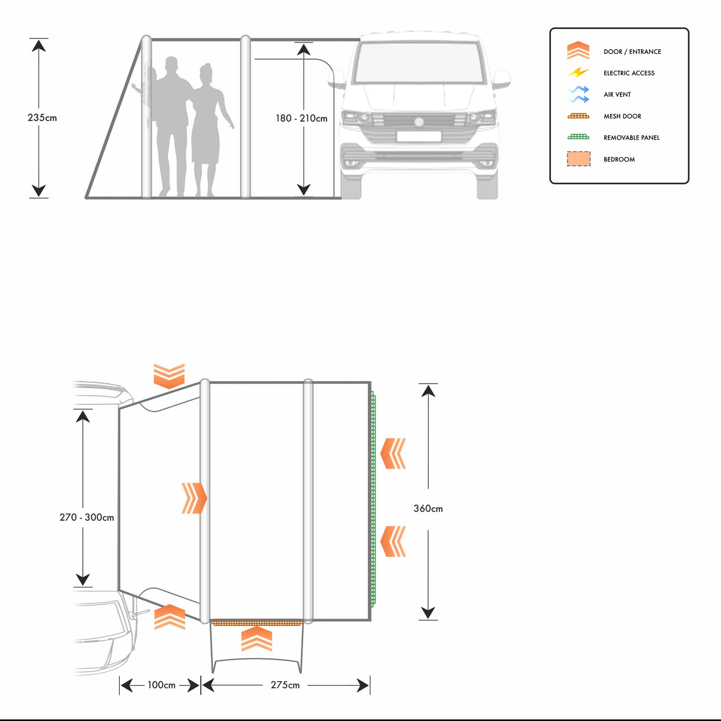Airtek Juniper Inflatable Driveaway Awning