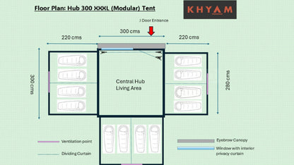 KHYAM HUB 300 XXXL (MODULAR) TENT