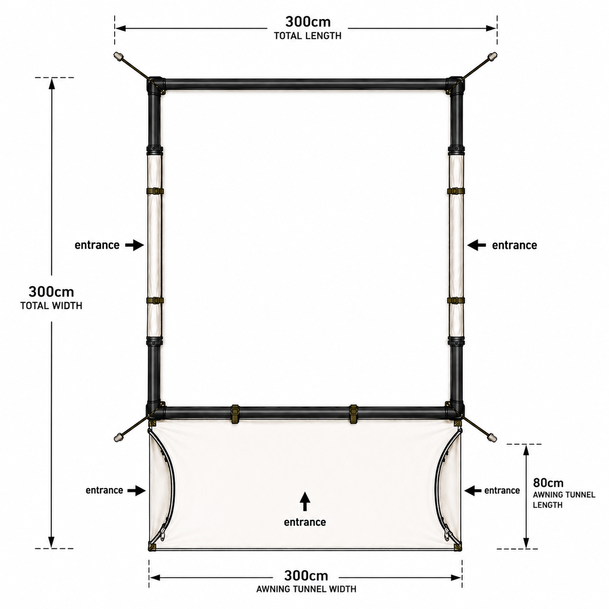 KHYAM WAYFARER (HUB) DRIVEAWAY AWNING