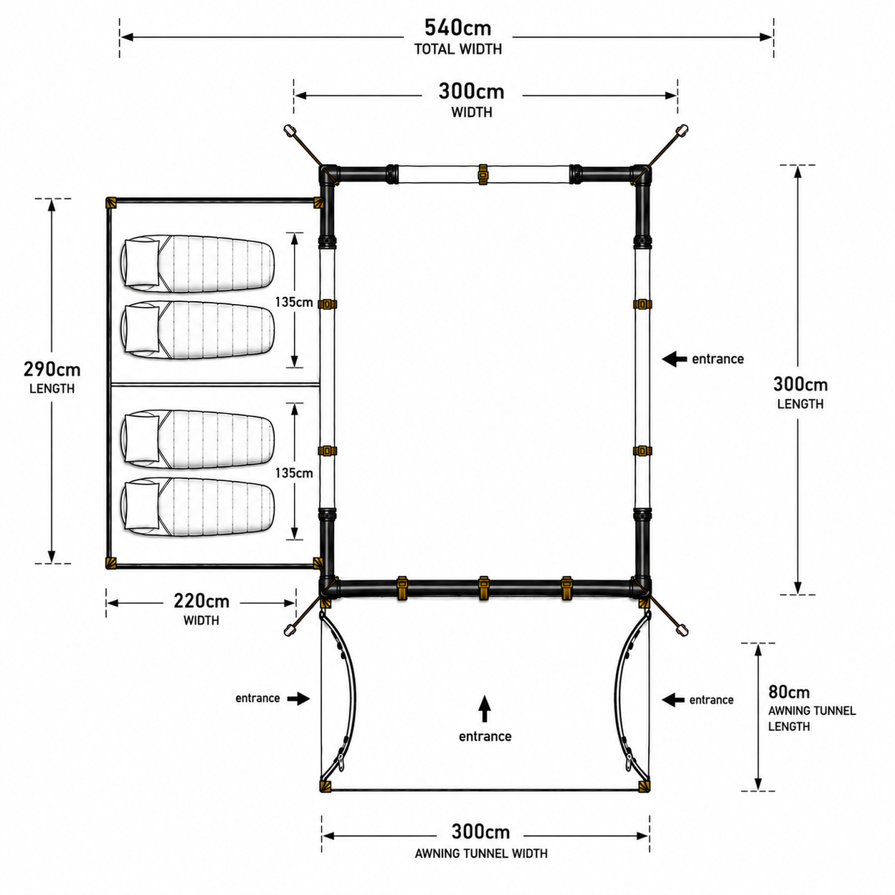 KHYAM WAYFARER XL (MODULAR) DRIVEAWAY AWNING